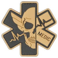 Paintball_Airsoft_PVC_Klettpatch_death_medic_tan